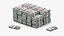 3D Stacked UK 10 Pounds Currency Bundles