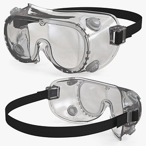 Protective Safety Goggles with Elastic Strap Clear