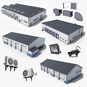 Industrial Buildings And Props Collection