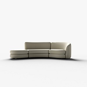Giselle 3-Piece Right Sectional Sofa 3D