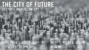 fantasy city buildings 3D model