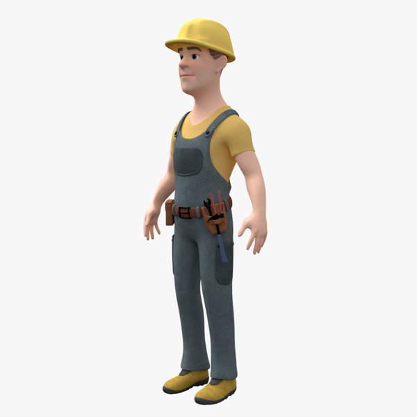 cartoon man character 3D model