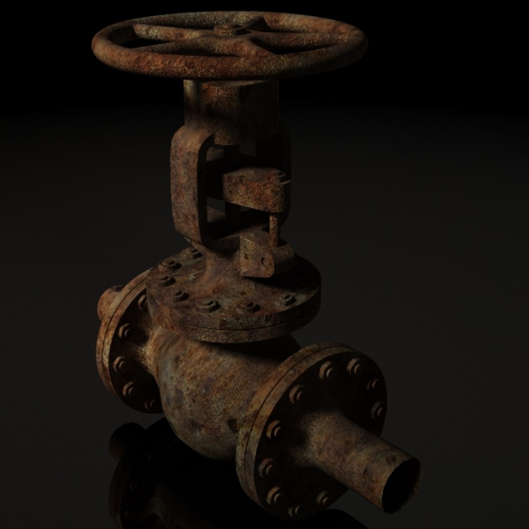 Old Rusted Valve 3d Model