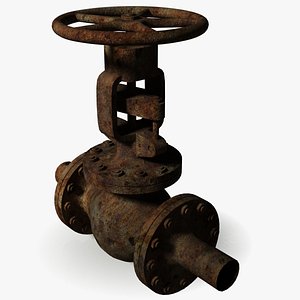 old rusted valve 3d model