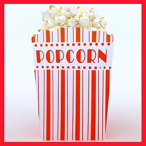 3ds max def popcon box popcorn