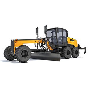 Motor Grader Construction Equipment 3D Model