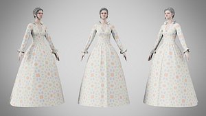 3D model Dress 30 Pastel Petal Scatter
