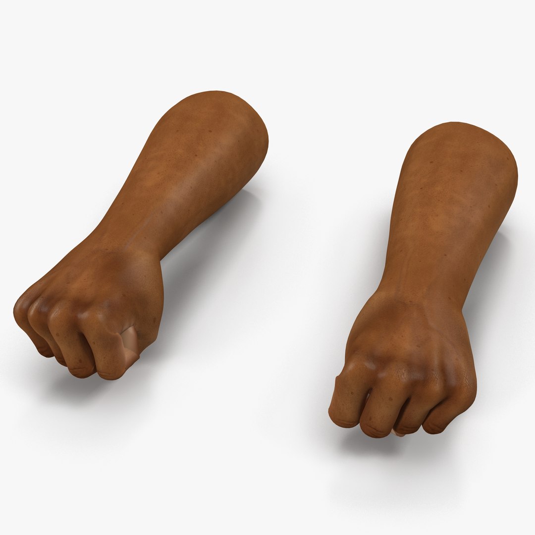 African Man Hands 3 Pose 2 3D model preview