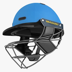 3D model cricket helmet masuri