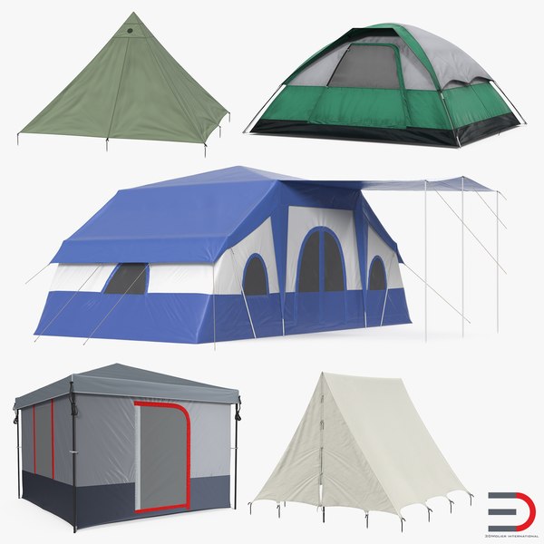 camping tents 2 3D model