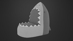 Sharky the Shark Kids Small Bean Bag Chair