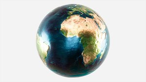 Realistic Planet Earth Low-poly
