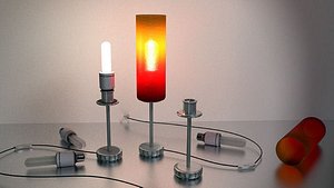 tablelamp rigged cable 3d 3ds