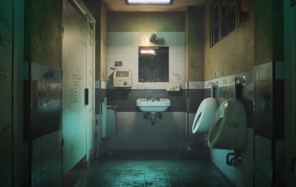 3D model Bathroom Interior for Games