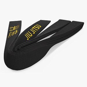 3D Jiu Jitsu Black Obi Belt