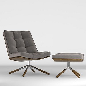 armchair chair pouf 3D model