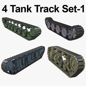 1 tank track 3D model