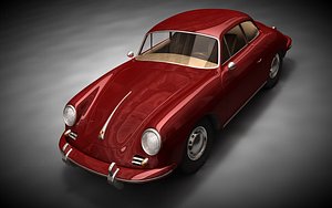 c4d old cupe 356b car