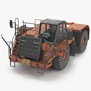 Heavy Duty Bare Chassis Dirty Rigged 3D model