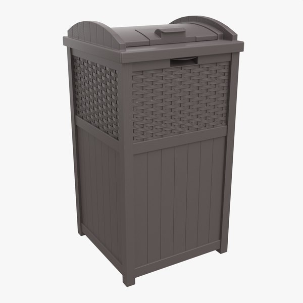 3D Outdoor trash can