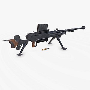 Type 97 Japanese Anti Tank Rifle Low-poly PBR