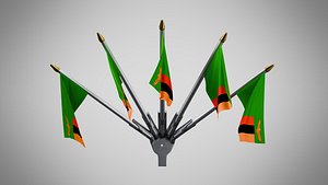 Wall Mount Flags 5 Of Zambia