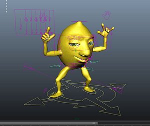 free lemon cartoon 3d model