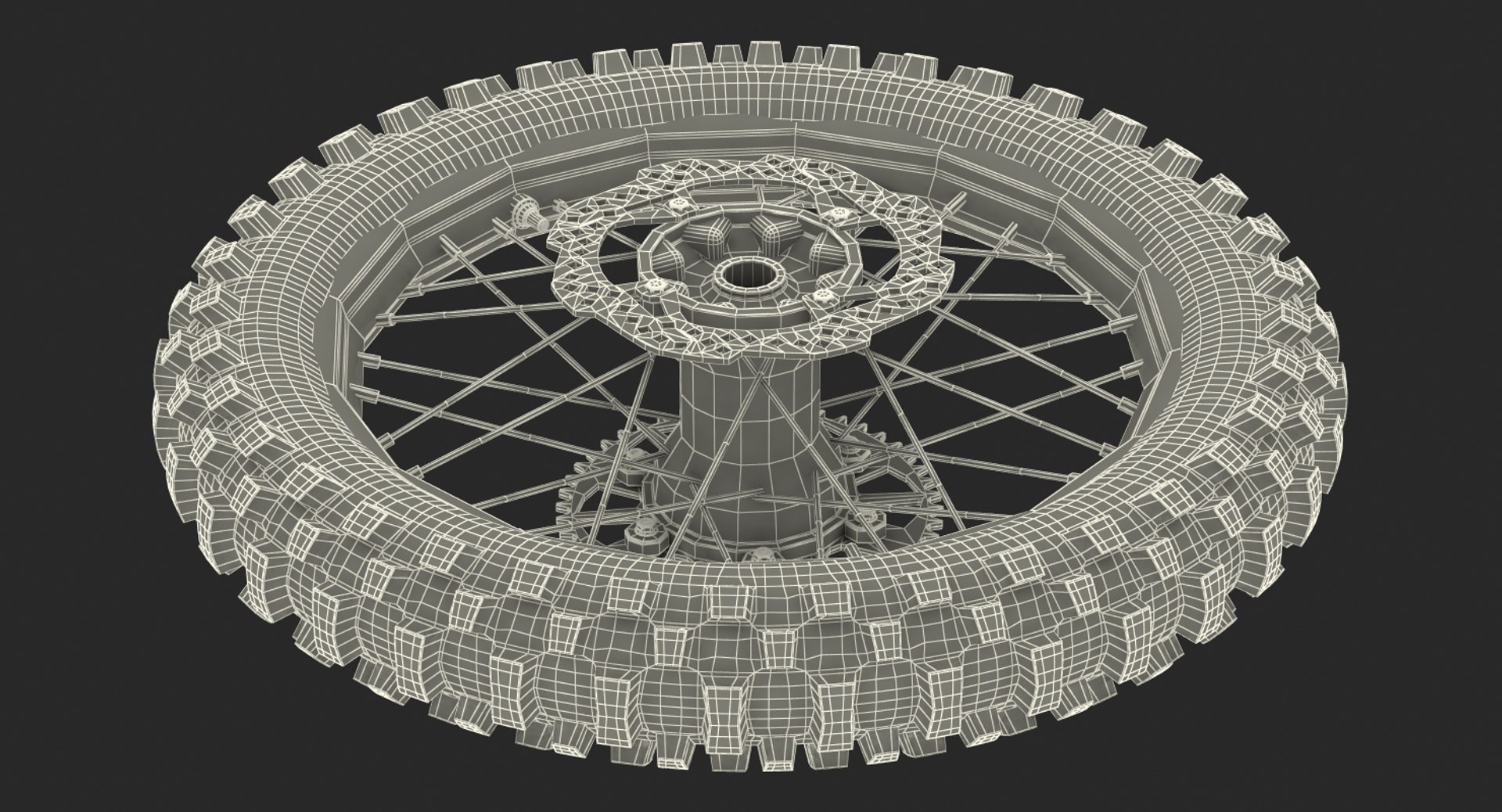 3D Model Motocross Motorcycle Rear Wheel - TurboSquid 1230184