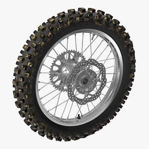 Motocross Motorcycle Rear Wheel 3D Model