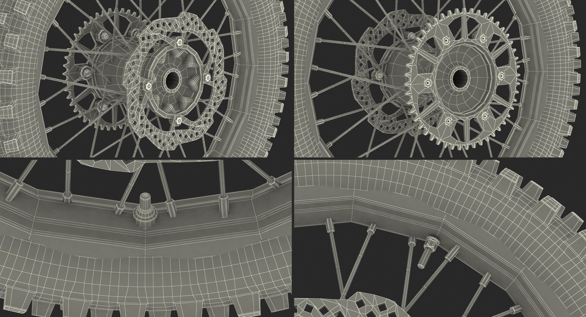 3D Model Motocross Motorcycle Rear Wheel - TurboSquid 1230184