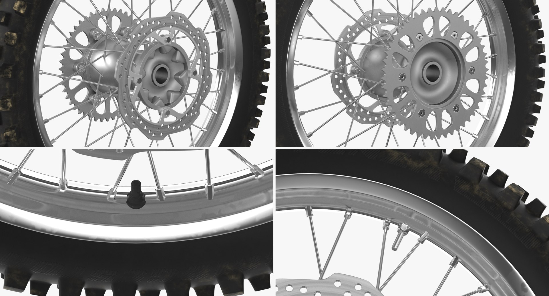 3D Model Motocross Motorcycle Rear Wheel - TurboSquid 1230184