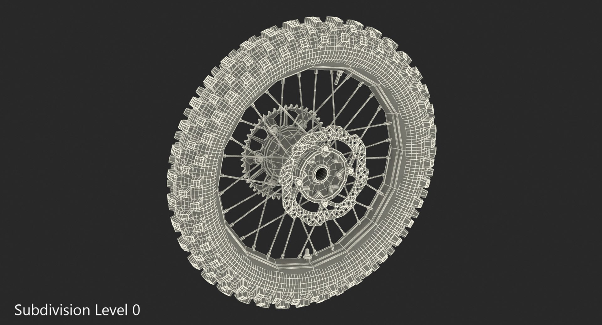 3D Model Motocross Motorcycle Rear Wheel - TurboSquid 1230184