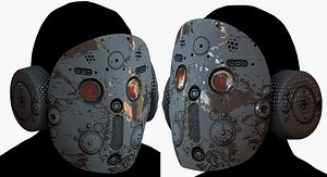 Gas mask respirator scifi mode 3D