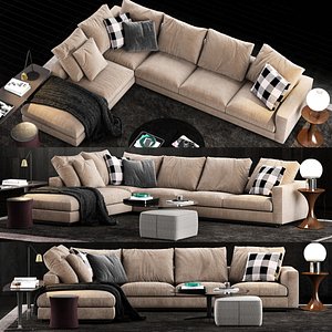 minotti andersen line sofa 3D model