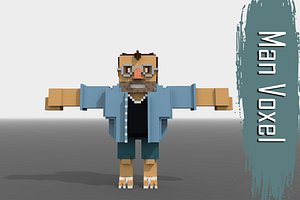 voxel man 3D model