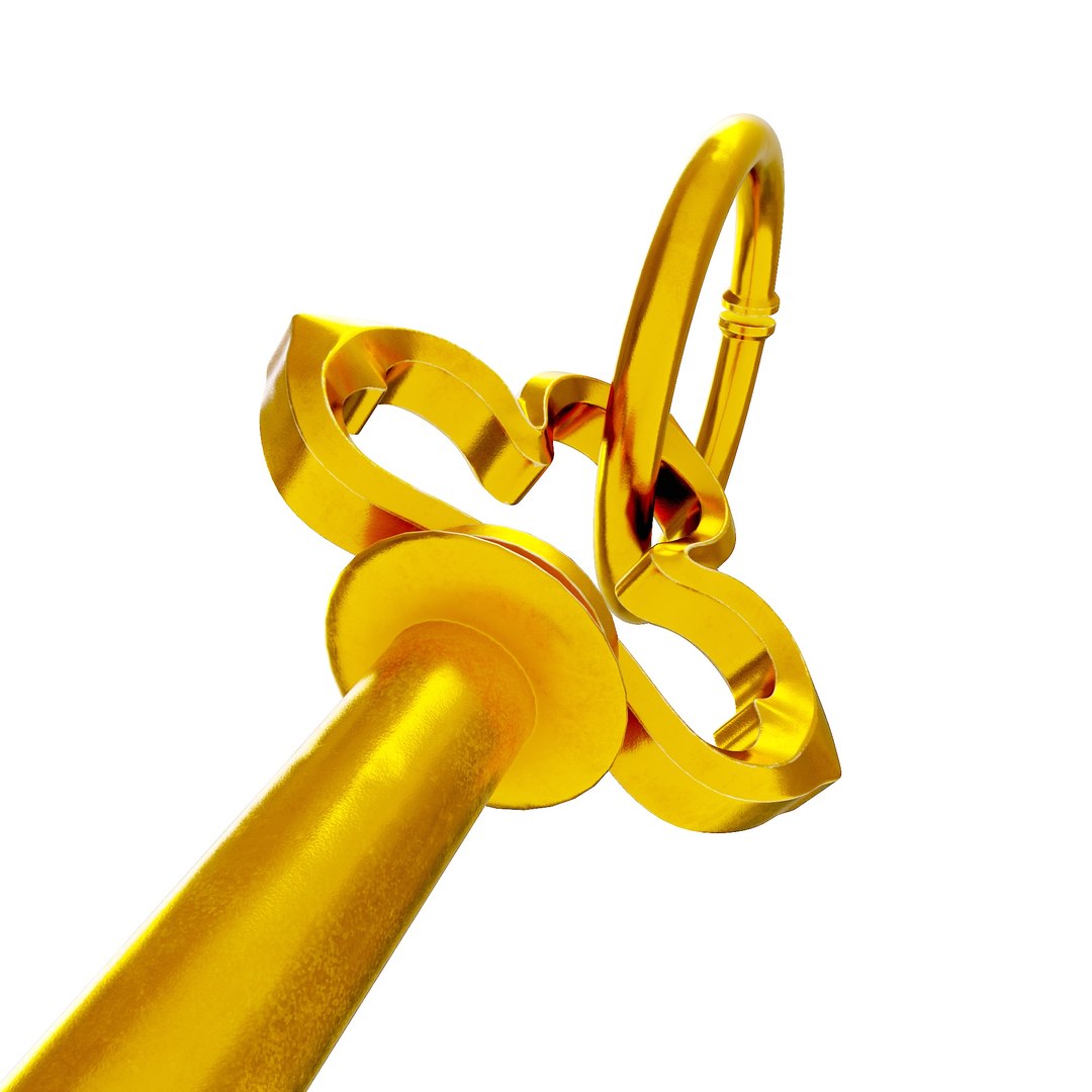 Gold Antique key 3d model 3D model - TurboSquid 1976949