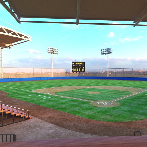 3D real baseball stadium model