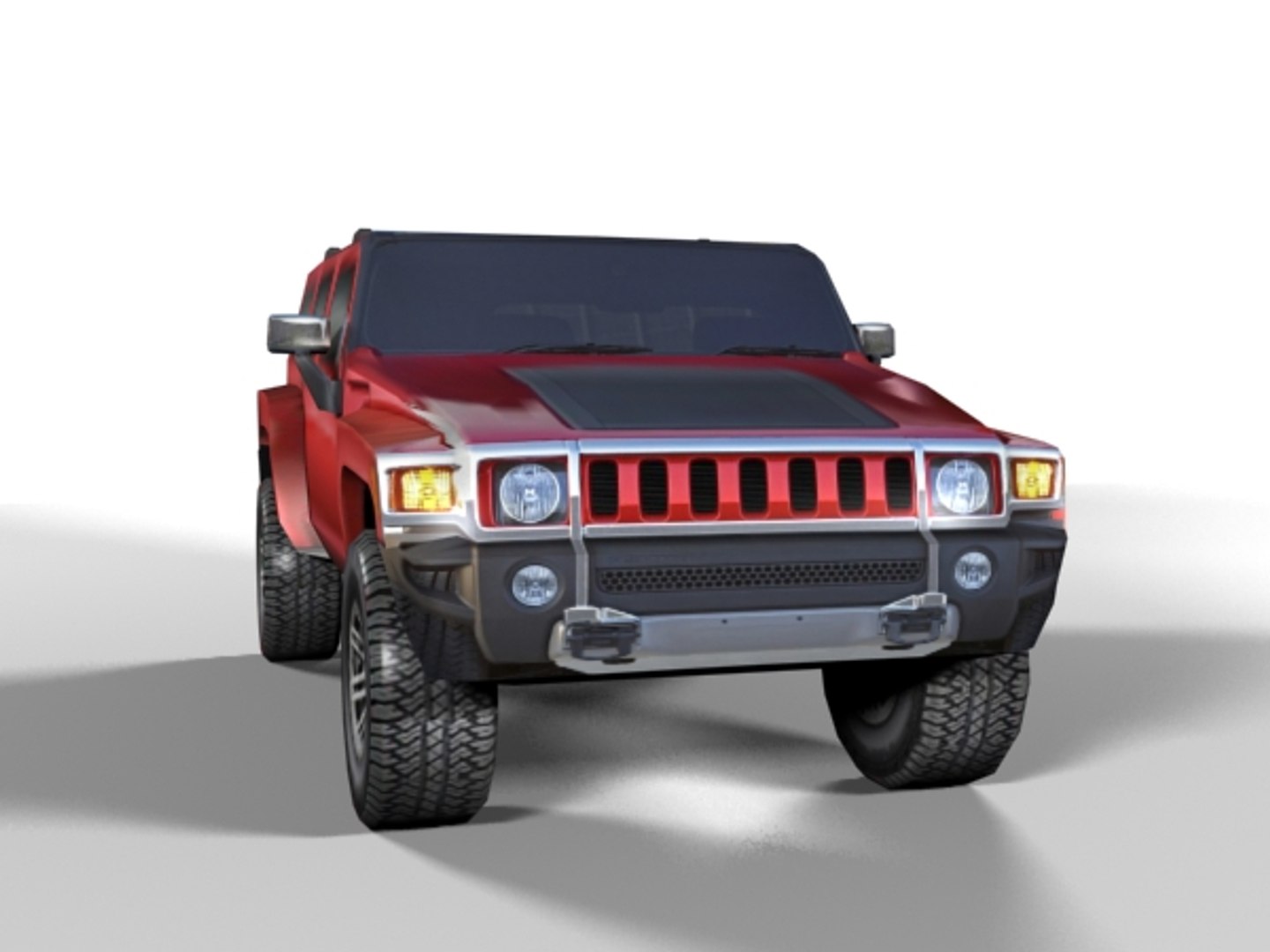 悍马H3 2007低聚3D模型- TurboSquid 351340