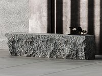 stone console table 3d model rock side table furniture asset
