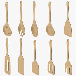 Wooden Kitchenware Collection 2 model
