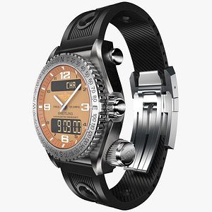 Breitling Emergency Orange-virtual 3d model