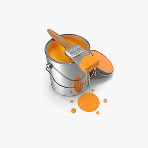 Paint Can And Paintbrush