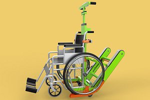 ELECTRIC STAIR CLIMBER ASSIST WHEELCHAIR CRAWLER LIFTS TROLLEY 3D