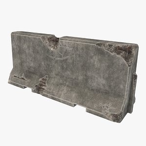3D concrete barrier model
