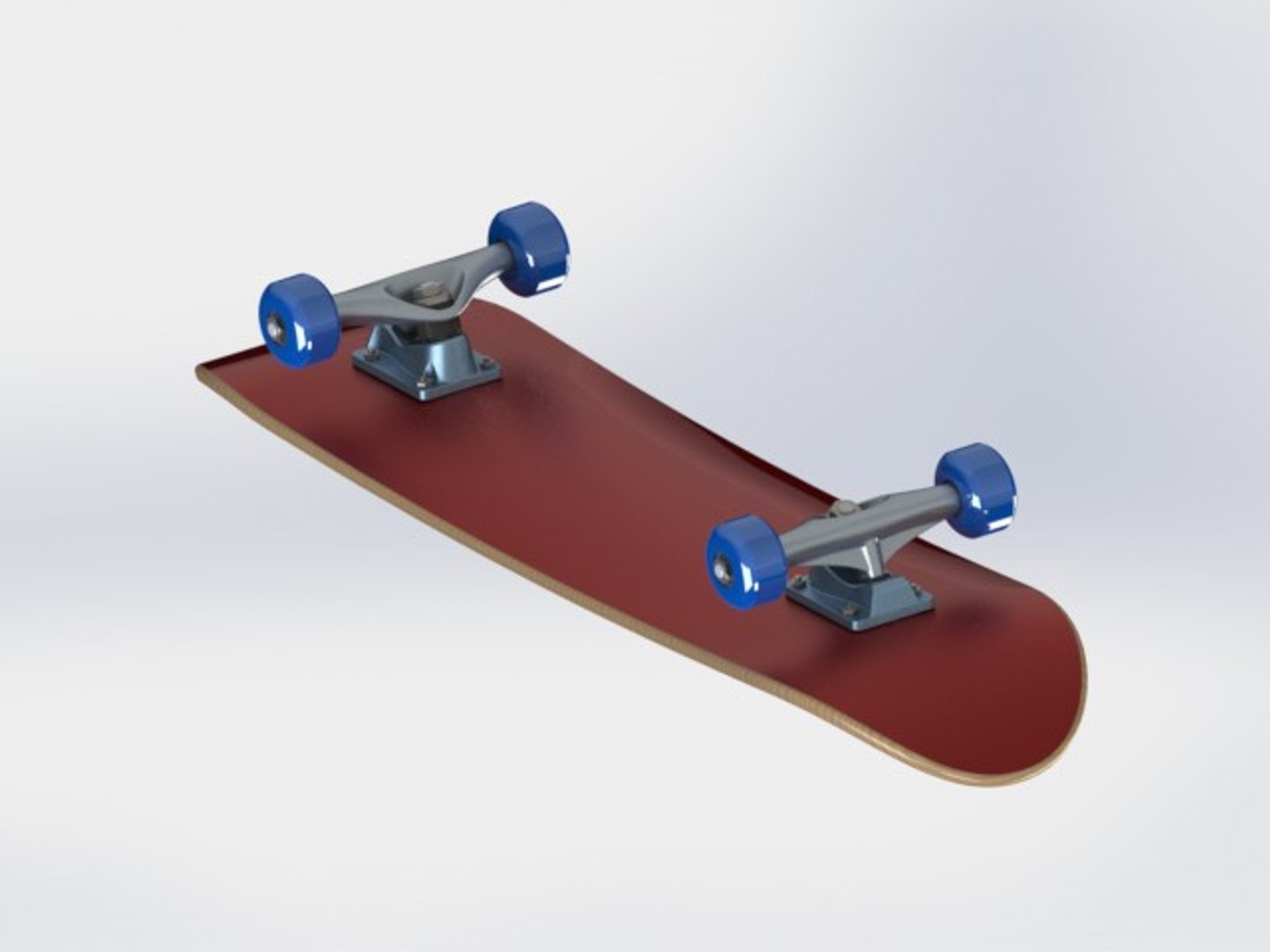 Skateboard Deck Trucks 3d 3ds