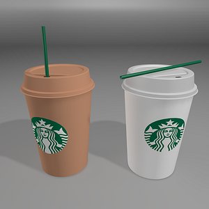 Starbucks Coffee Cup Low-Poly