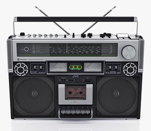 retro boombox jvc rc-838 3D model