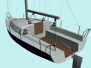 3d model sailing boat yacht