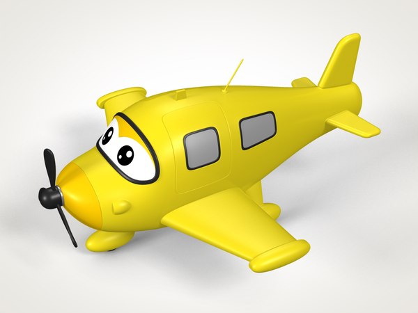 Yellow shop airplane toy
