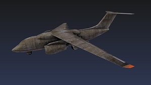3d model antonov an-148 post apocalyptic